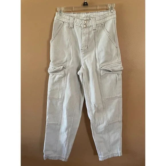 Blue Cream Pants Pacsun Cream With Kaki Outline Elastic